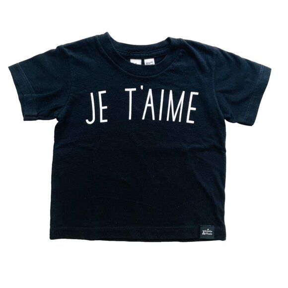Whistle & Flute Je T'Aime Script Unisex Tee Shirt Size 12-18 months - Picture 1 of 5